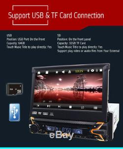 7 InDash Single 1Din Car Stereo DVD CD GPS Player Touchscreen Auto Radio+Camera