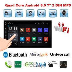 7 Stereo Bluetooth MP5 Player Car Radio HD Android 8.0 GPS WIFI FM Head Unit