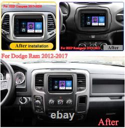 7 Stereo Radio GPS Navi For Dodge Ram 12-17 Jeep Compass 17-20 Build-in Carplay
