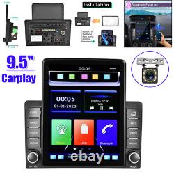 9.5 Double Din Car Stereo With Backup Camera Radio MP5 Carplay GPS Wifi FM Aux