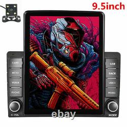 9.5in Car Stereo Radio Bluetooth Touch Screen Free Camera 2DIN For IOS/Android