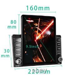 9.5in Car Stereo Radio Bluetooth Touch Screen Free Camera 2DIN For IOS/Android