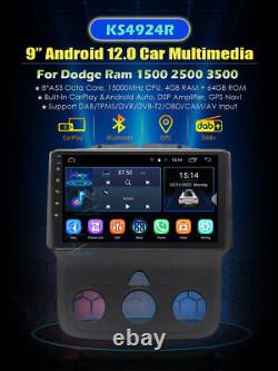 9 64GB Android 12 Car Stereo GPS Sat Navi BT Radio For Dodge Ram 1500 2014-2018