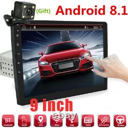 9 Android 8.1 Car Single DIN Stereo Radio MP5 Player GPS Wifi with Backup Camera
