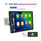9'' Single 1DIN Apple carplay android auto Car Radio Stereo BT mp5 touch screen