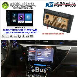 9 Ultra-thin Android 8.1 2DIN Car Stereo Radio 4-Core 2GB32GB GPS Wifi BT DAB
