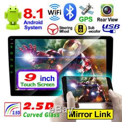 9 inch Android 8.1 Car Double 2 DIN Stereo Radio Touch Pad 4-Core DAB GPS with Cam
