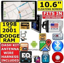 98-01 Dodge Ram 10.6 Navigation Cd/dvd Usb Bluetooth Usb Car Radio Stereo Pkg