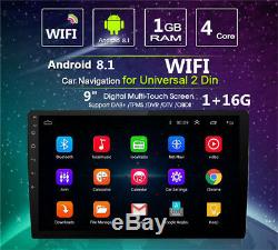 9HD 1080P Android 8.1 2Din Car Stereo Radio GPS Wifi LTE BT DAB Mirror Link OBD