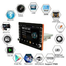Adjustable 9in Android 8.1 Single Din Car Stereo Radio GPS Wifi BT DAB OBD 1+16G