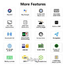 Android 11 10.1Apple Carplay Car Radio Bluetooth Stereo Touch Screen Double DIN