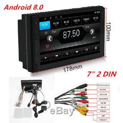 Android 8.0 Bluetooth Quad Core Car Stereo Radio 2 DIN 7 MP5 Player GPS Wifi FM