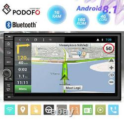 Android 8.1 7In 2DIN BT Car GPS Navigation Radio Stereo MP5 Player Touch Screen