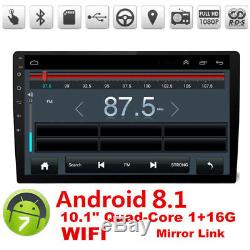Android 8.1 Double 2Din 1080P Touch Screen Quad-Core Car Stereo Radio GPS Wifi