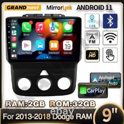Android Car Radio Stereo CarPlay Android Auto GPS Navi For 2013-2018 Dodge RAM