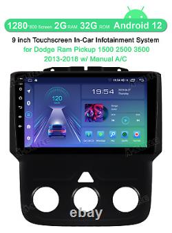 Android Car Radio Stereo Carplay 1280x800 For Dodge Ram 1500 2500 3500 2014-2018