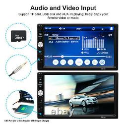 Bluetooth FM Player Stereo Radio Car 7'' 2Din HD MP5 Touch Screen + Rear Camera