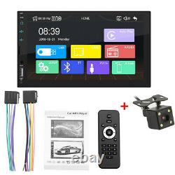 Car MP5 Player Stereo FM Radio 7in HD Touch Screen Apple Carplay + 4LED Camera