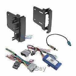 Car Radio Double Din Dash Kit Harness Interface for 2007-up Chrysler Dodge Jeep