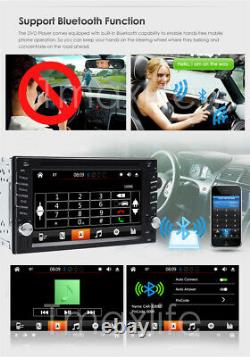 Car Stereo GPS Navigation Bluetooth Radio Double 2 Din 6.2 CD DVD Free Camera