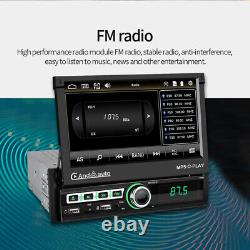Carplay 1DIN 7 Car Player Stereo MP5 GPS Navi Flip Out Touch FM Radio USB BT