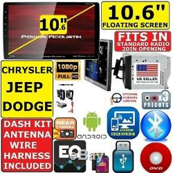Chrysler Jeep Dodge 10.6 Bluetooth Cd/dvd Sd Usb Car Radio Stereo Package