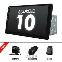 DVR+CAM+OBD+10.1 Android 10 Car Stereo Radio Head Unit 2Din GPS Navi BT CarPlay