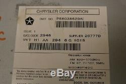 Dodge Chrysler Jeep CD DVD GPS Navigation Navi Stereo Radio RB1 56038629AI