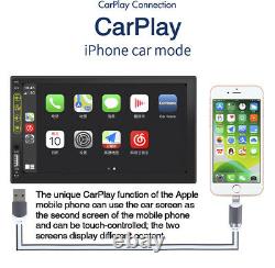Double 2Din 7 Car Stereo USB Aux Radio For Apple/Android Carplay FM MP5 Player