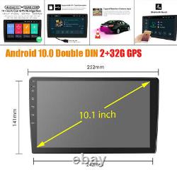 Double DIN 10.1 Android 10.0 2+32G Car Radio GPS Navigation Stereo MP5 Player