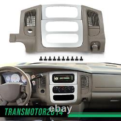 Fit For 2002-2005 Dodge RAM Center Dash Trim Bezel Radio Surround Panel 4x4