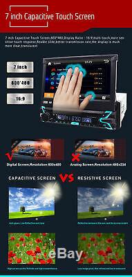 GPS Navigation With Map Bluetooth Radio Single 1Din 7Car Stereo DVD Player VCD