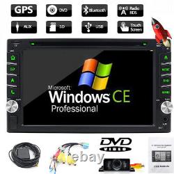 HD 6.2 Double 2 Din Car Stereo Radio CD DVD Player Bluetooth In Dash GPS+Camera