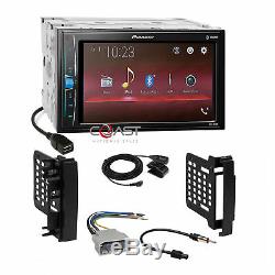 Pioneer 2018 USB Bluetooth Stereo Dash Kit Harness for 07+ Chrysler Dodge Jeep