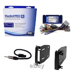 Radio Replacement withSWC Retention & Double Din Dash Kit Fits Chrysler Dodge Jeep