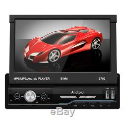 Retractable 71Din Android 8.1 Car Stereo Radio MP5 Player GPS WIFI Touch Screen