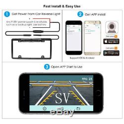 WiFi Wireless Car License Plate Rear View Reverse Backup Camera For Android ios