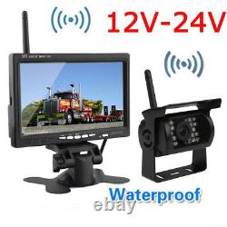 Wireless IR Night Vision Rear View Backup Camera7 TFT Monitor Kit For RV Truck